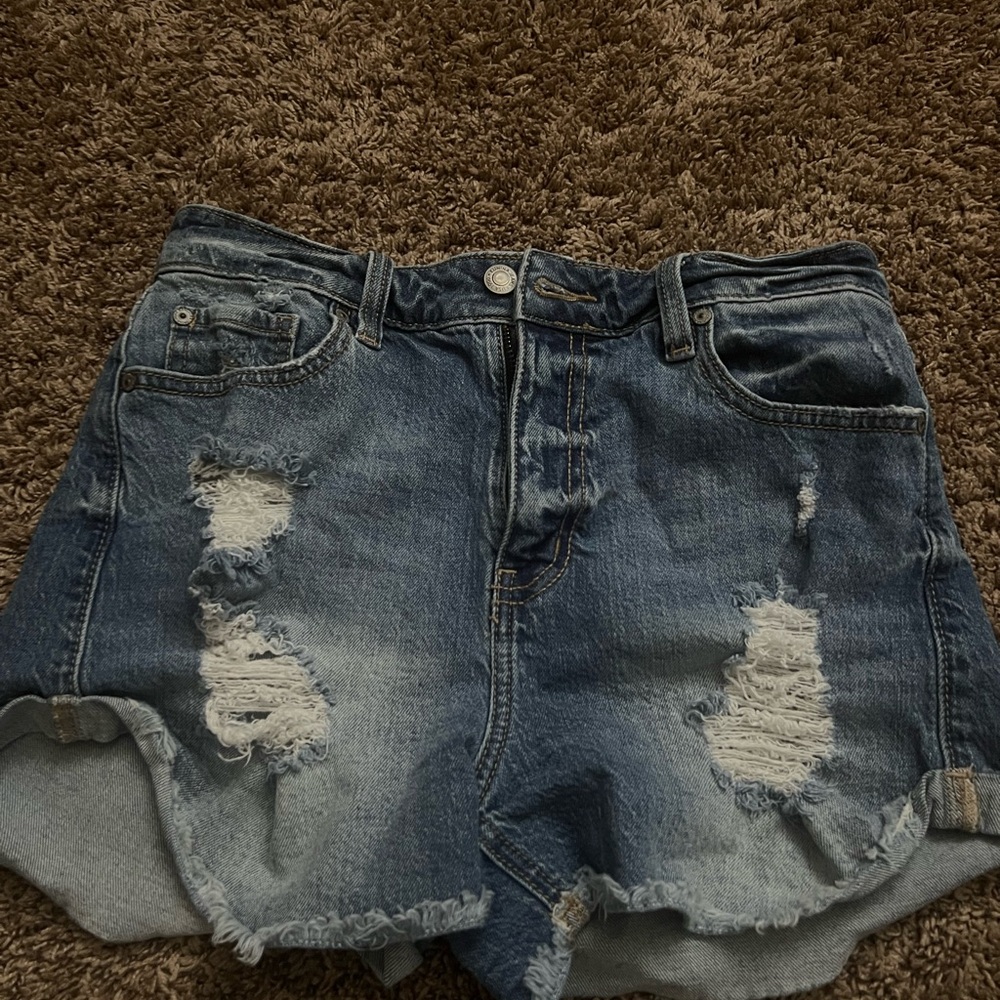 Eunina Distressed Blue Jean Shorts